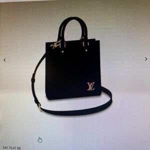 Louis Vuitton SAC PLAT BB - Black w/Monogram leather strap - NeEW, never used